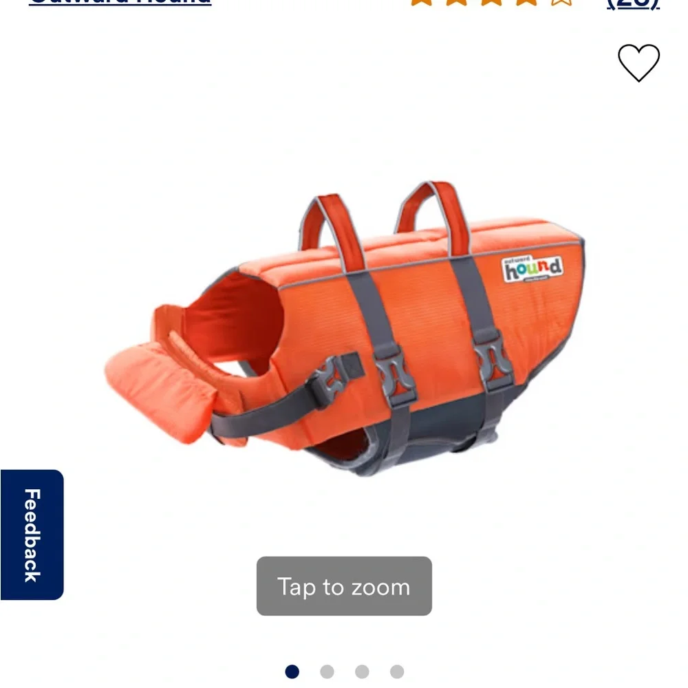 💐NWOT Outward Hound Orange Dog Life Jacket